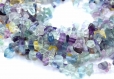 Perles fluorite chips lot de 50/100 perles réf: f1000000