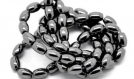 1 chapelet  perles hématite grade aa noire oval 6x4mm non magnétique - (64 perles)