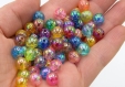 Perles mixtes acrylique ab ronde 8mm - lot de 50/100 unités
