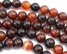 Perles agates rondes Ø8mm / Ø6mm chocolat par lot de 20/40 unités - perle pour fabrication de bijoux diy