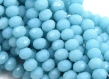 X100 perles  cristal verre abaque turquoise, 4x3.5 mm