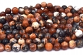 X20 perles agates de feu grade a  rondes facettes 8mm chocolat réf:b3300000
