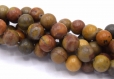 Jaspe  8mm arc en ciel - 46 perles par fil - perles de jaspe netstone naturelle ronde    - fabrication de bijoux