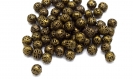 Perles filigrane couleur bronze 8 mm pm36 - lots de 60/80/100, perle en métal bronze Ø0.8cm