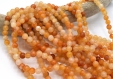 Perles d'agate craquelée naturelle rondes orange grade a  Ø6mm/Ø8mm - lot de 20/40 unités réf:b3000000-