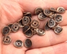 Perles rondelles intercalaires ondulées métal cuivre 9mm bead spacers - metal beads  - par lots de : 20 / 30 / 50 unités