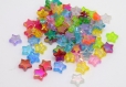 Lot de perles 'étoiles multicolores 10mm ab - lot de 50/100 unités