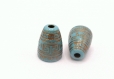 X20 perles cônes  acryliques turquoises - calotte