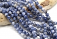 Lot de perles de gemmes bleue taché ronde 6mm blue spot - lot de 20/50/100 perles