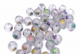 Perles verre rond motif feuilles d'érable - lot de 20/40 unités