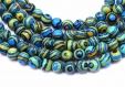 1 brin de perles ronde malachite bleu ciel 6mm réf:b1100000