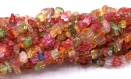 Perles quartz mixte chips pierre de gemmes -puce quartz multicolore bijoux-  lot de 50/100 perles