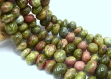 X 10 perles galet unakite  naturelles  pierres gemmes 10mm