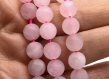 1 strand de perles de quartz rose givré Ø 4mm/6mm/8mm - perles de gemmes rose, fabrication bijoux diy