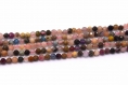 X50 perles de gemmes mixtes multicolore 3mm -