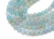 Perles agate rondes   8mm bleu à facettes pour fabrication de bijoux diy - lot de 20 ou 1 chapelet (~47 perles)