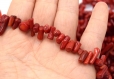 Perles corail bambou rouge moyen lot de 20/50 unités