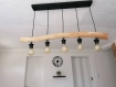 Suspension luminaire design en bois flotté naturel