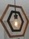 Suspension en bois, lampe suspendue en bois, lustre en bois, luminaire en bois