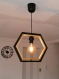 Lustre en bois, suspension luminaire en bois, lampe suspendue contemporaine, lampe de plafond, éclairage en bois de pendentif, artisanal