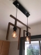 Suspension luminaire lustre design en bois