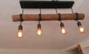 Lustre en bois flotté, suspension luminaire en bois, lampe suspendue contemporaine, lampe de plafond, éclairage en bois de pendentif