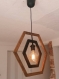 Suspension en bois, lampe suspendue en bois, lustre en bois, luminaire en bois