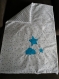 Couverture coton blanc,étoilé, imprimé étoiles 