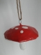 Six champignons pour ornement, fait main en papier mâché, décoration original pour noël, cadeau unique, 10 cm de haut