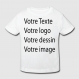 T-shirt blanc personnalisable (polyester)