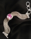 Bracelet métallique - chaînes multi-rangs - acier-