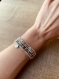 Bracelet berlin (perles en argent 925 + breloque triangle)