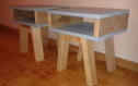 Tables de chevet en bois de palettes recyclées (lot de 2)