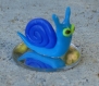Miniature décorative - escargot bleu