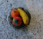Miniature décorative - panier de trois fruits