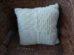 Coussin laine écru 4 motifs différents 40x40cm