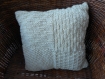 Coussin laine écru 4 motifs différents 40x40cm