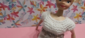 Robe en laine collection simone pour poupée barbie 