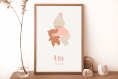 Affiche de naissance personnalisée - illustration silhouette bébé - décoration chambre nouveau née