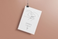 Affiche minimaliste naissance personnalisé - cadeaux personnalisé - décoration bébé
