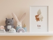 Affiche de naissance personnalisée - illustration silhouette bébé - décoration chambre nouveau née
