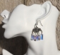 Boucles d'oreilles métal argenté et swarovski transparent modèle 