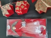Poupée handmade spécial christmas et son lot de 3 diamants de papier en origami 