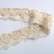 2 m dentelle ancienne coton ivoire 45 mm pour bordure made in france