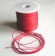 Cordon coton ciré rouge 1 mm - 5 mètres