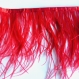 Lot 24 plumes autruche rouge brin filament détachées 8-12 cm 