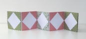 Cadre 5 photos origami rose / vert