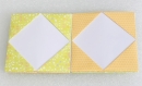 Cadre 5 photos origami vert / orangé