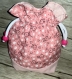 Pochon rose imprimé lapins et coton rose uni pour bébés et enfants