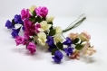 Composition florale de 12 tiges de pois de senteur faites main en papier pour un bouquet ou un cadeau fleuri